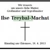 Treybal Ilse 1920-2013 Todesanzeige